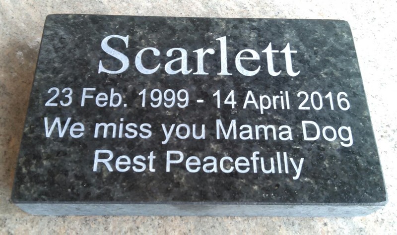 granite pet memorial plaques